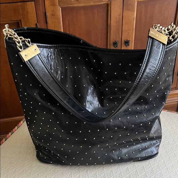 Anne Klein Black Studded Shoulder Bag - Picture 9 of 13